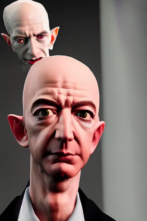 Prompt: jeff bezos as nosferatu, photorealistic, cinematic lighting, highly detailed, very intricate