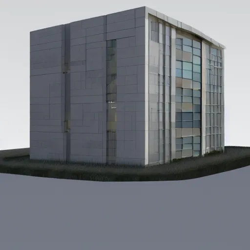 Prompt: concept art of a modern building, 4 k, made in rhino 3 d software