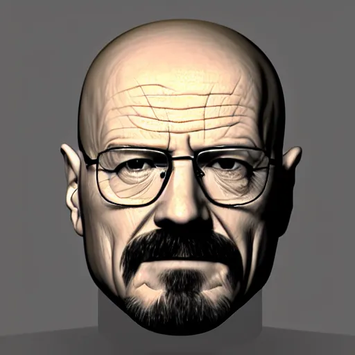 Prompt: walter white in blender with blender ui
