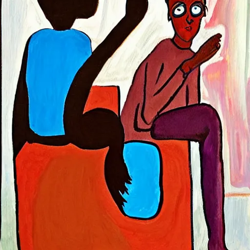 Prompt: a painting in the style of alice neel.