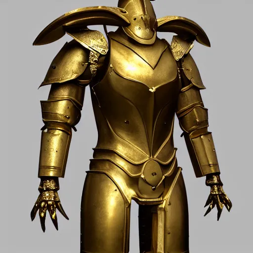 Image similar to hyperrealistic dslr film still of gold plate armor, in skyrim, stunning 8 k octane comprehensive 3 d render, inspired by istvan sandorfi & greg rutkowski & unreal engine, perfect symmetry, dim volumetric cinematic lighting, extremely hyper - detailed, extremely lifelike attributes & lifelike texture, intricate, masterpiece, artstation, stunning