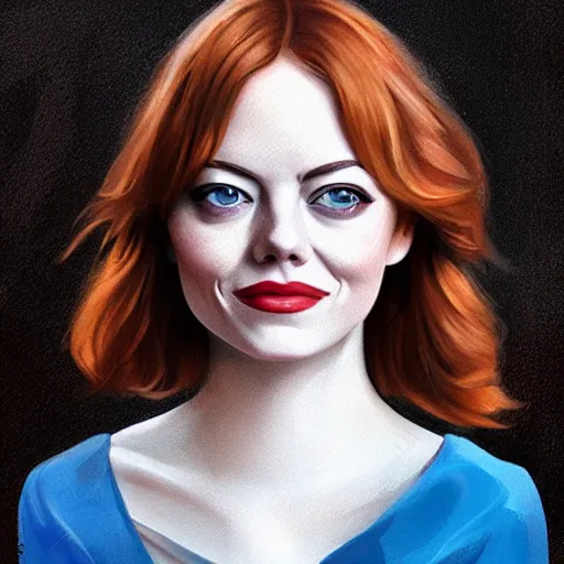 Image similar to emma stone, by shulzhenko, kopeykin, lozhkin, vdovenko art