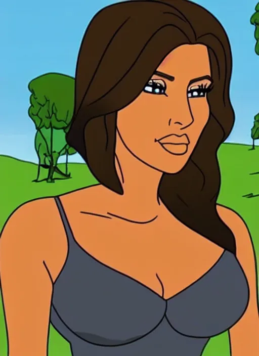 Image similar to TV show still of kim kardashian in King Of The Hill.