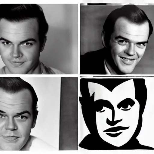 Image similar to young jack nicholson by matisse and disney