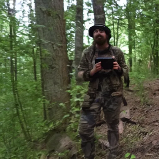 Image similar to Trail cam footage of a typical discord moderator