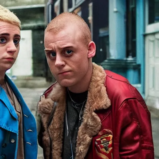 Prompt: screenshot from This is England Marvel MCU