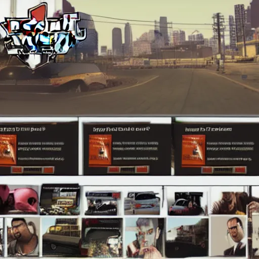 Image similar to website design for a gta roleplay project