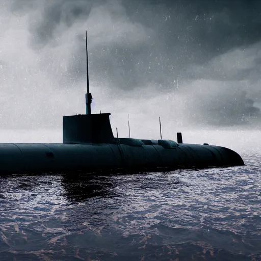 Image similar to 4 k render of a world war 2 german submarine underwater, cinematic, dramatic, dark ambience, deep sea