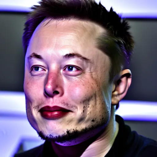 Image similar to elon musk as invader zim, move still, cinematic lighting