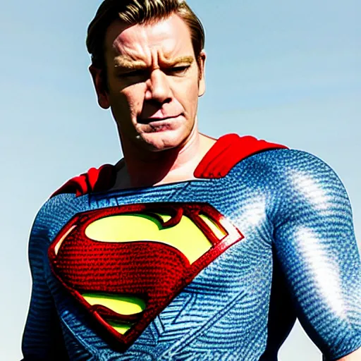 Prompt: Ewan McGregor is Superman