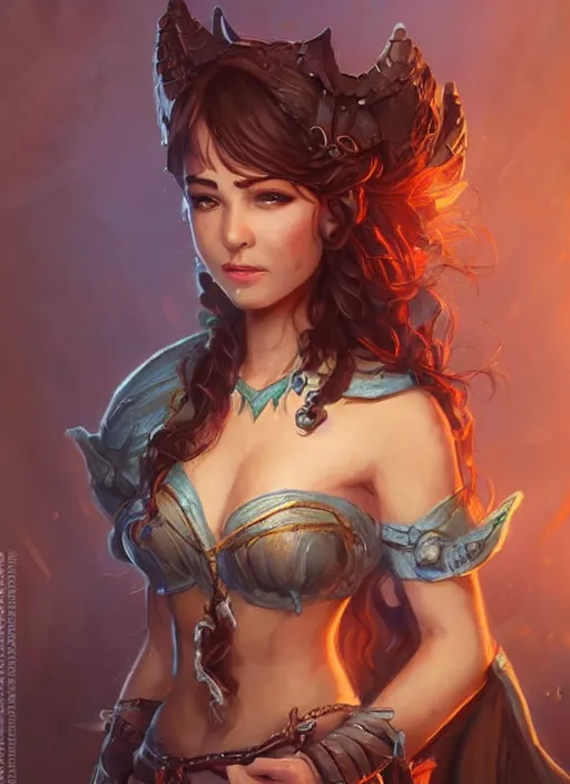 Image similar to barmaid cute, ultra detailed fantasy, dndbeyond, bright, colourful, realistic, dnd character portrait, full body, pathfinder, pinterest, art by ralph horsley, dnd, rpg, lotr game design fanart by concept art, behance hd, artstation, deviantart, hdr render in unreal engine 5