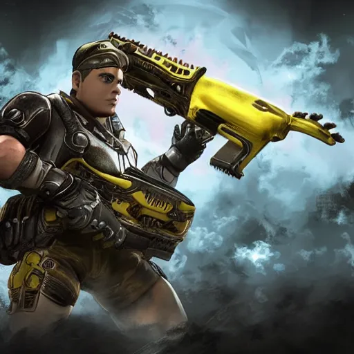 Image similar to humanized Pikachu in Gears of War