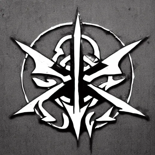 Prompt: black metal logo