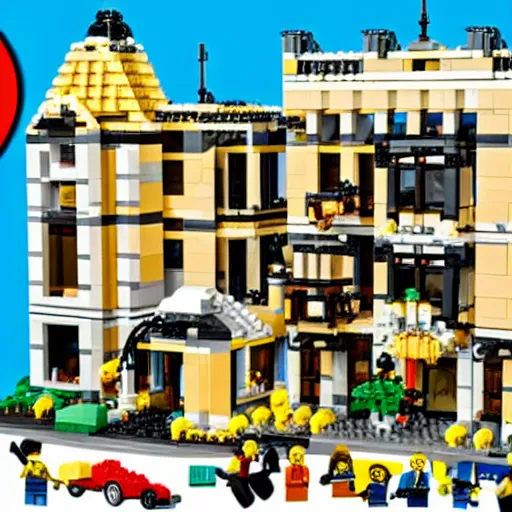 Image similar to mar - a - lago fbi raid lego set