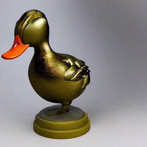 Prompt: A duck in iron armor, award winning, ultra realistic, ultra detailed,