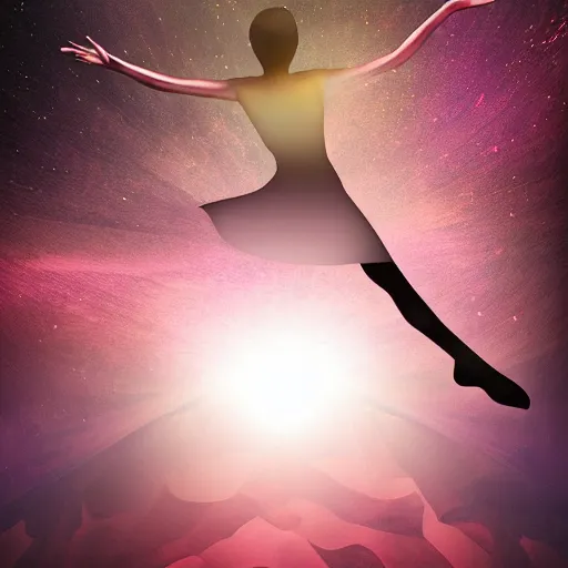 Image similar to Digital art of a person flying in a lucid dream, beautiful composition