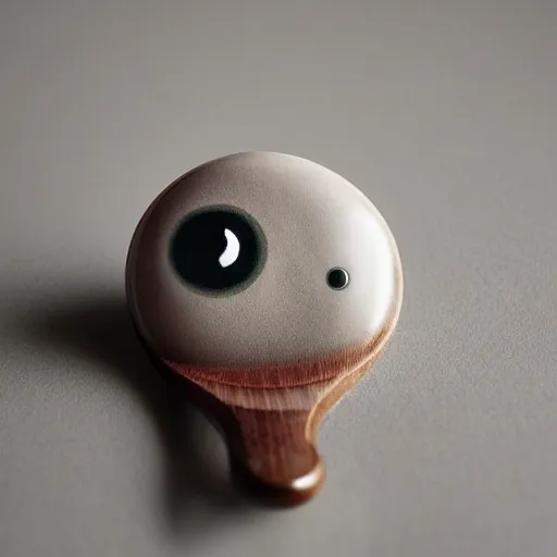 Prompt: a fully dressed spoon with eyes and a smile by simon stalhagen