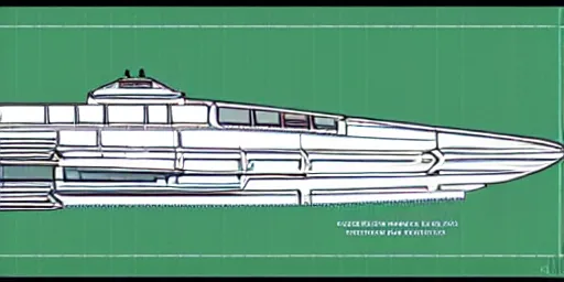 Image similar to very detailed blueprint schematics for the barbie imperial cruiser