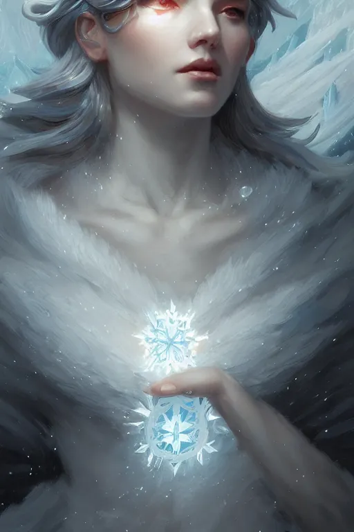 Image similar to goddess of the winter solstice, highly detailed, digital painting, artstation, concept art, smooth, sharp focus, elegant, illustration, unreal engine 5, 8 k, art by artgerm and greg rutkowski and edgar maxence