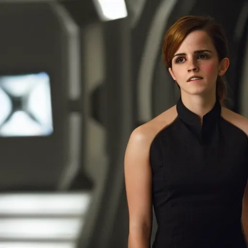 Image similar to Emma Watson Cylon from Battlestar Galactica