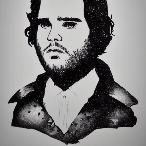 Prompt: john snow made of snow