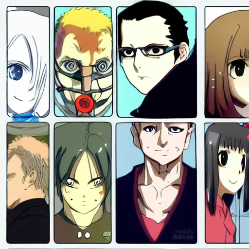 Image similar to hannibal lector in the style of anime, in the style of holic