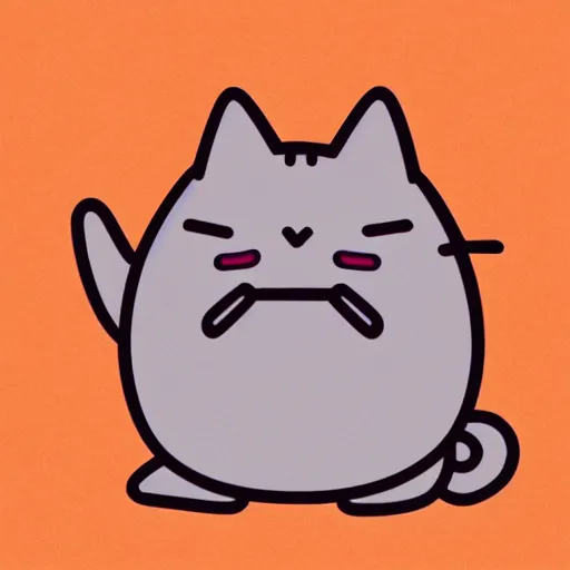 Prompt: Pusheen the cat as a pokemon illustration