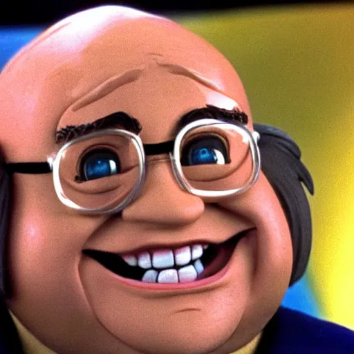 Image similar to barbie danny devito candid 1 9 9 0 s children's show, detailed facial expressions