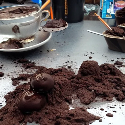 Prompt: tsunami of liquid chocolate on new york, post apocalyptic, cinematic, end of the world