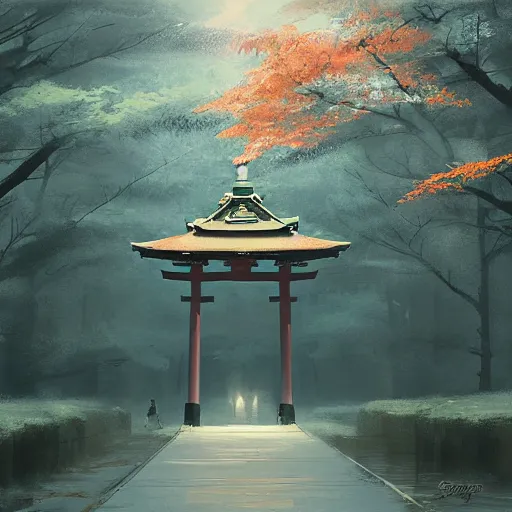 Image similar to Japanese Torii by Grzegorz Rutkowski