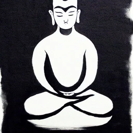 Image similar to zen, ink, elegant