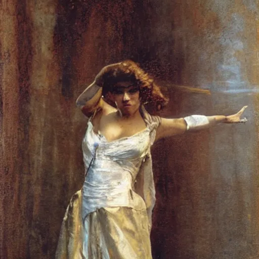 Image similar to action heroine by alfred stevens