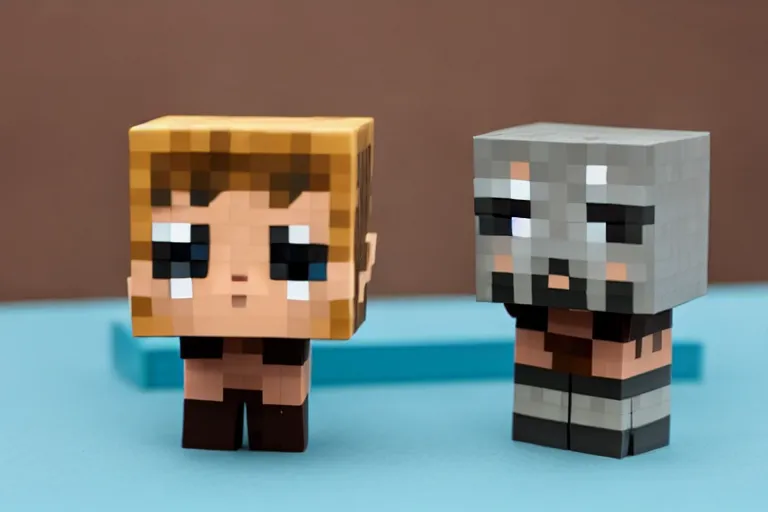 Image similar to minecraft steve funko pop