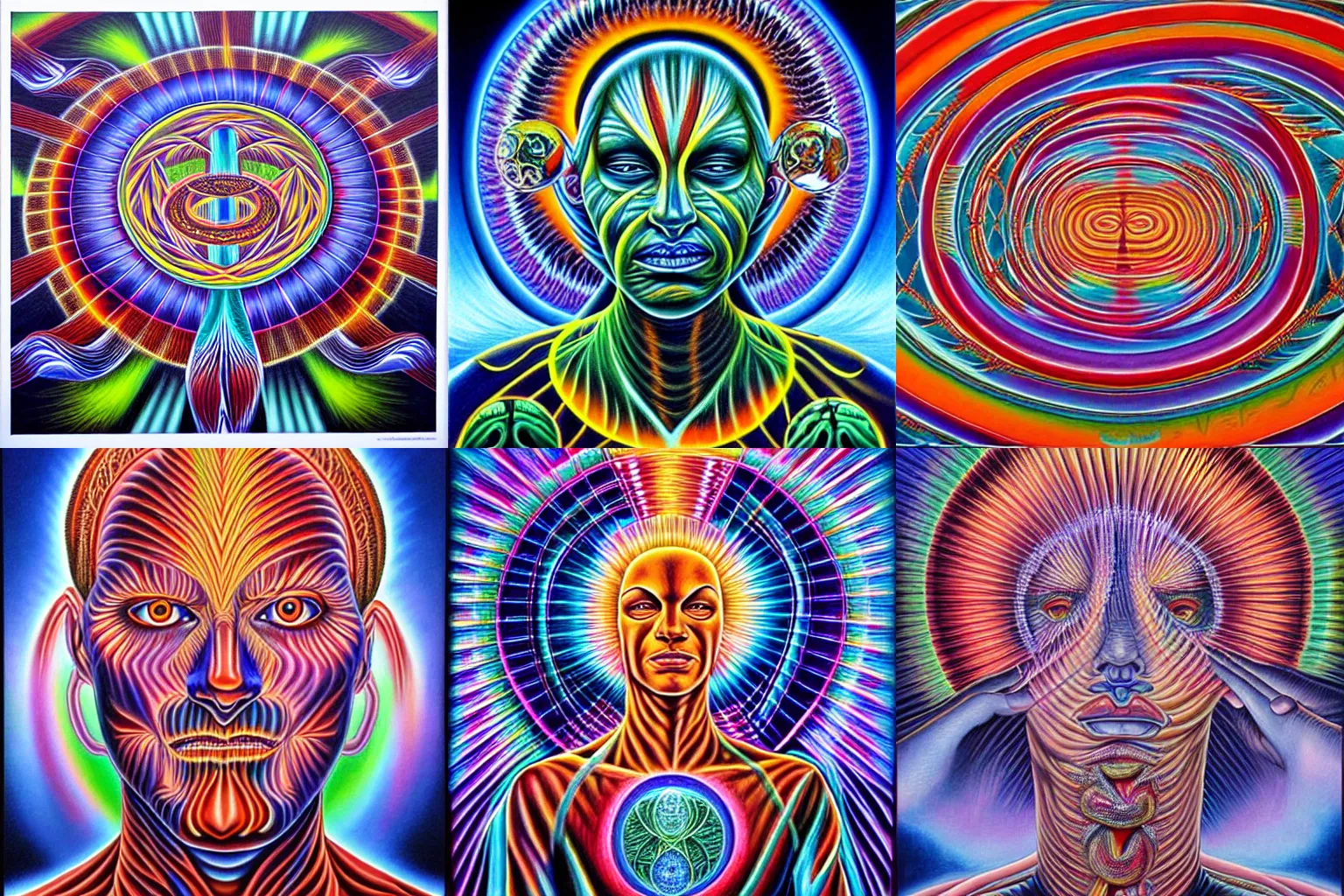 Prompt: artwork by alex grey,