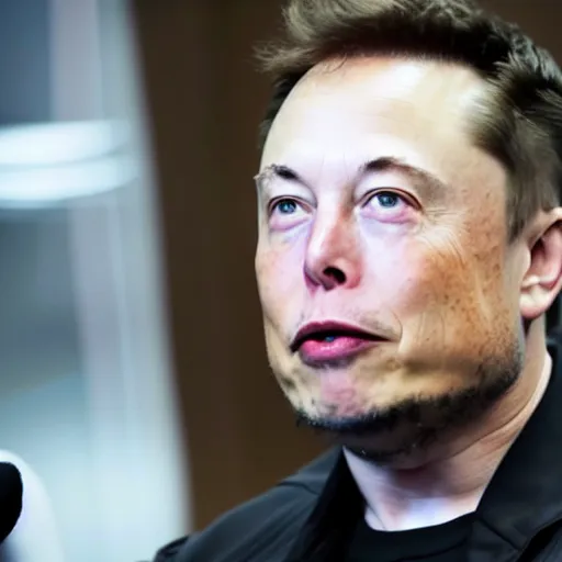 Prompt: Elon Musk in a trial in court, court photo,