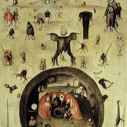 Prompt: elden ring by hieronymus bosch,