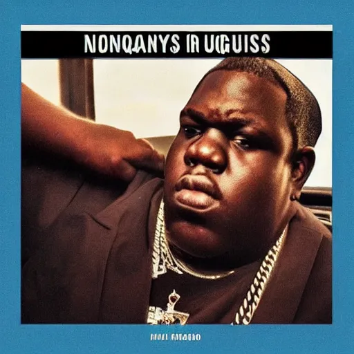 Image similar to notorious big style rap album cover