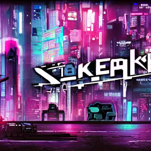 Prompt: cyberpunk font