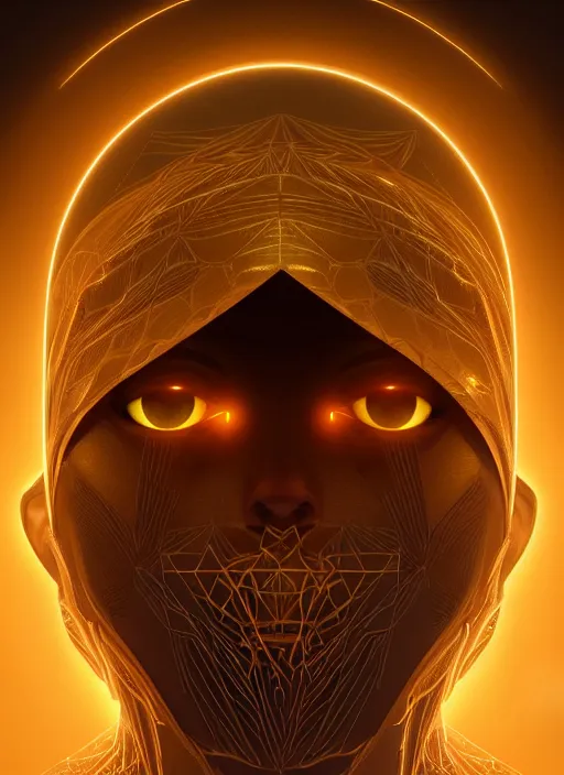 Image similar to symmetry!! product render poster gold coin scifi, glowing fog intricate, elegant, highly detailed, digital painting, artstation, concept art, smooth, sharp focus, illustration, art by artgerm, creature looking up with glowing eye