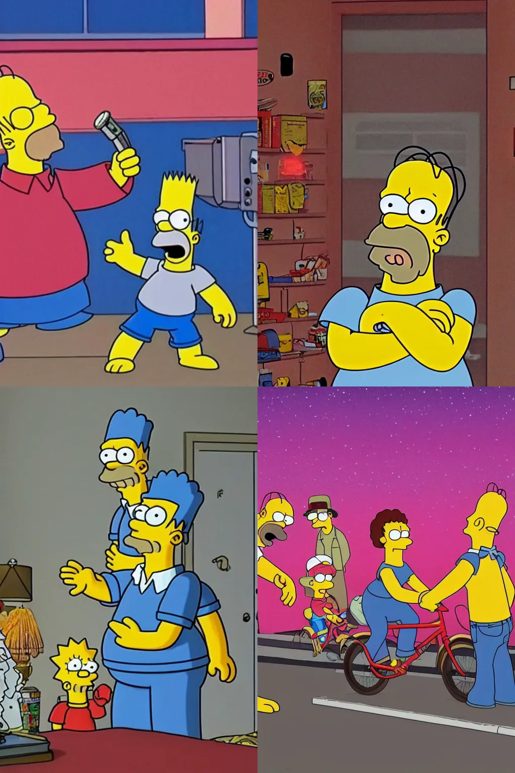 Prompt: Homer Simpson in Stranger Things