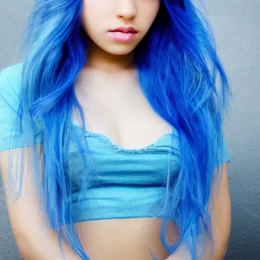 girls with blue hair