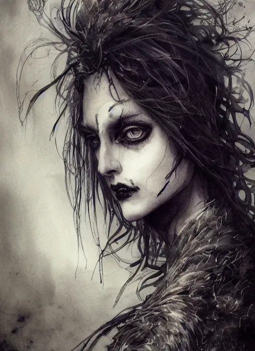 Prompt: portrait, goth emu, watercolor, dramatic lighting, cinematic, establishing shot, extremely high detail, foto realistic, cinematic lighting, pen and ink, intricate line drawings, by Yoshitaka Amano, Ruan Jia, Kentaro Miura, Artgerm, post processed, concept art, artstation, matte painting, style by eddie mendoza, raphael lacoste, alex ross