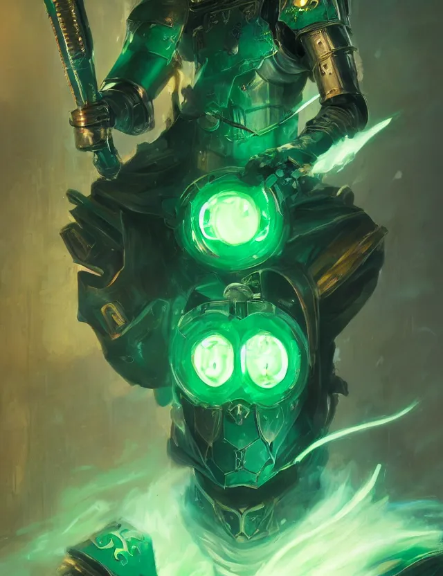 Image similar to cyberpunk masked knight in jade coloured cyberpunk armour alight with green flames, by frank fazetta and peter mohrbacher, trending on artstation, digital art, 4 k resolution, detailed, high quality, hq artwork, character concept, character full body portrait