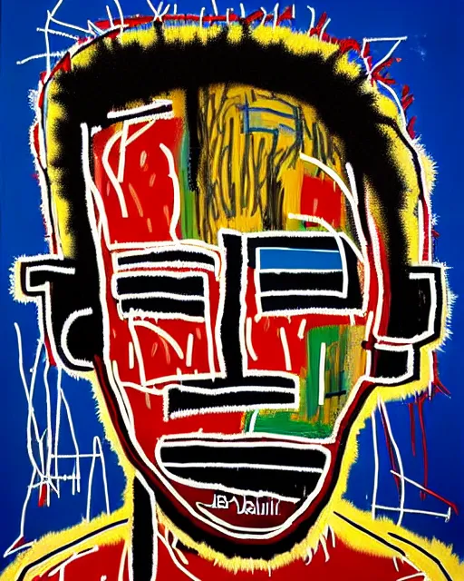 Image similar to A extremely highly detailed majestic hi-res beautiful immaculate head and shoulders award winning painting masterpiece of the face of a strong black african man by Jean-Michel Basquiat, 8k, high textures, hyper sharp, insanely detailed and intricate, super detailed, 8k HDR high quality