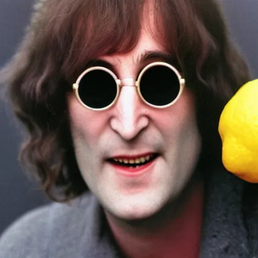 Prompt: john lennon as a lemon mixed with a lemon looks like a lemon, lemon