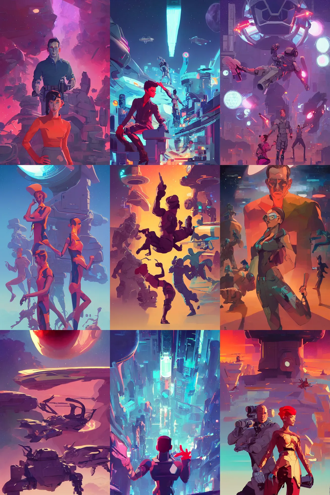 Prompt: hardmesh retro futurist post - galactic newscast, intergalactic news, hyper realistic, official fanart behance hd artstation by jesper ejsing, by rhads, makoto shinkai and lois van baarle, ilya kuvshinov, ossdraws, feng zhu and loish and laurie greasley, victo ngai