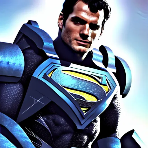 Image similar to Henry Cavill as Superman hair wearing Forerunner armor from Halo, high tech, action shot, angular, full body portrait, futuristic, dramatic, fantasy, intricate, elegant, highly detailed, artstation, matte, sharp focus, 8K, art by Artgerm and Greg Rutkowski and Alphonse Mucha