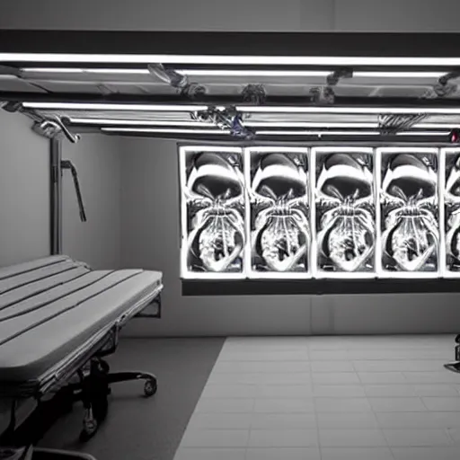 Image similar to tortoise x - ray bright lights, operating room