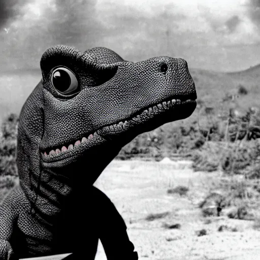 Image similar to film still, 5 0 mm, a masterpiece portrait photo of barney the dinosaur snorting cocaine, sharp focus