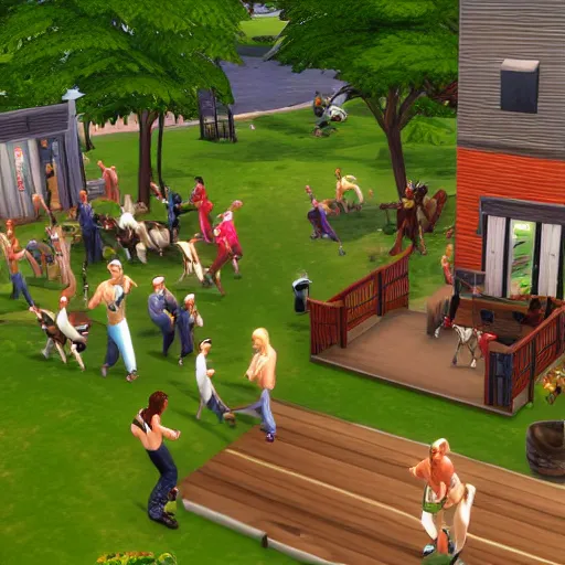 Image similar to stampede in the sims 2